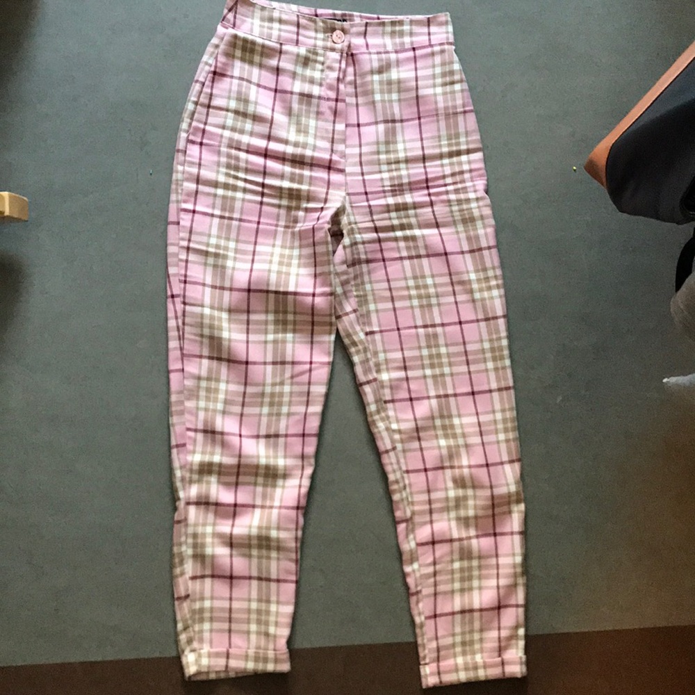 Nasty Gal Plaid Pants